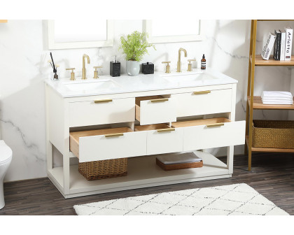 Elegant Bathroom Vanity - White (VF19260DWH)