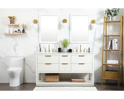 Elegant Bathroom Vanity - White (VF19260DWH)