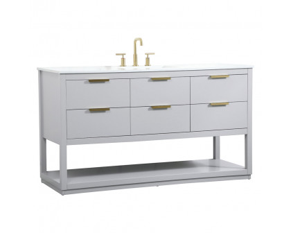 Elegant Bathroom Vanity - Gray (VF19260GR)