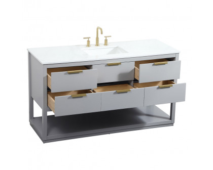 Elegant Bathroom Vanity - Gray (VF19260GR)