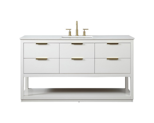 Elegant Bathroom Vanity - White (VF19260WH)