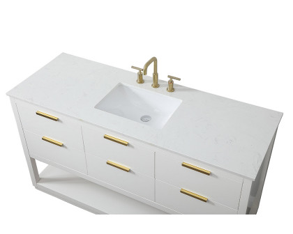 Elegant Bathroom Vanity - White (VF19260WH)