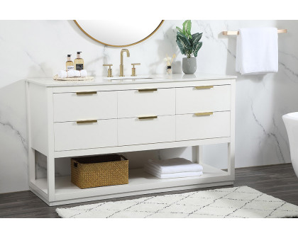 Elegant Bathroom Vanity - White (VF19260WH)