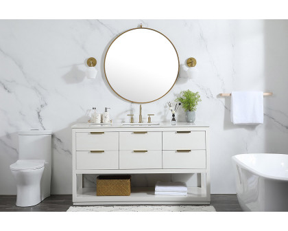 Elegant Bathroom Vanity - White (VF19260WH)