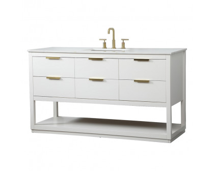 Elegant Bathroom Vanity - White (VF19260WH)