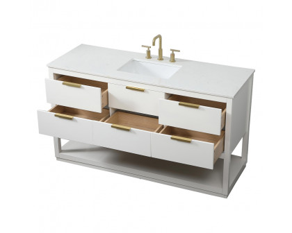 Elegant Bathroom Vanity - White (VF19260WH)