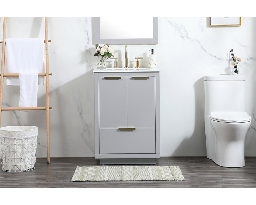 Elegant Bathroom Vanity - Gray (VF19424GR)