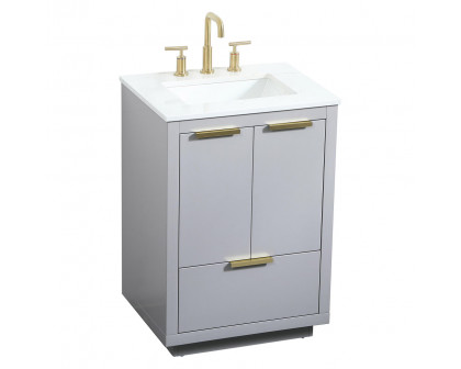 Elegant Bathroom Vanity - Gray (VF19424GR)