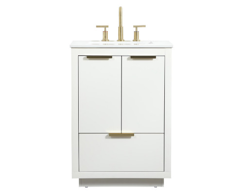 Elegant Bathroom Vanity - White (VF19424WH)