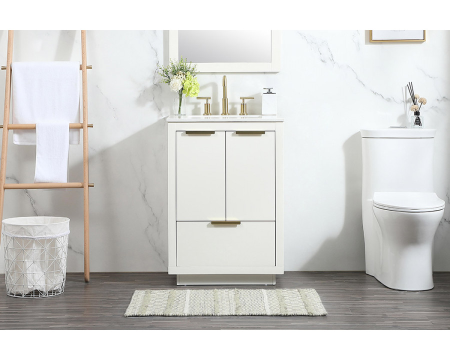 Elegant Bathroom Vanity - White (VF19424WH)