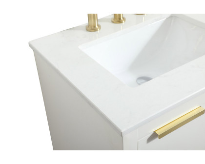 Elegant Bathroom Vanity - White (VF19424WH)