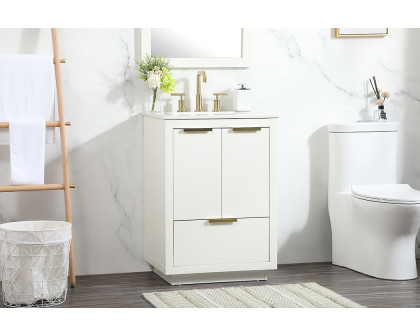 Elegant Bathroom Vanity - White (VF19424WH)