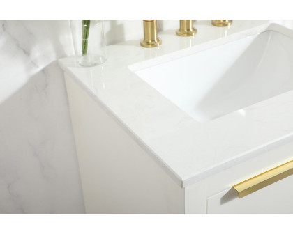 Elegant Bathroom Vanity - White (VF19424WH)