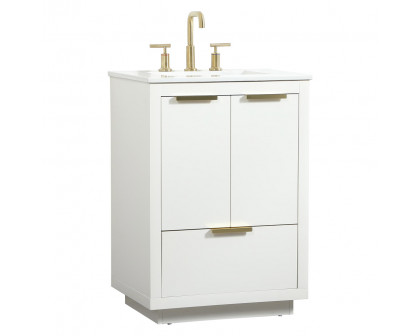 Elegant Bathroom Vanity - White (VF19424WH)