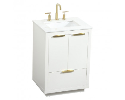 Elegant Bathroom Vanity - White (VF19424WH)