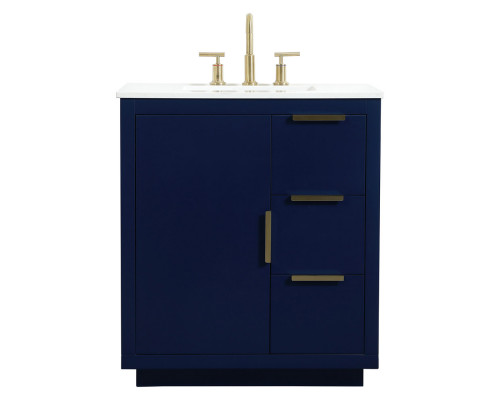 Elegant Bathroom Vanity - Blue (VF19430BL)