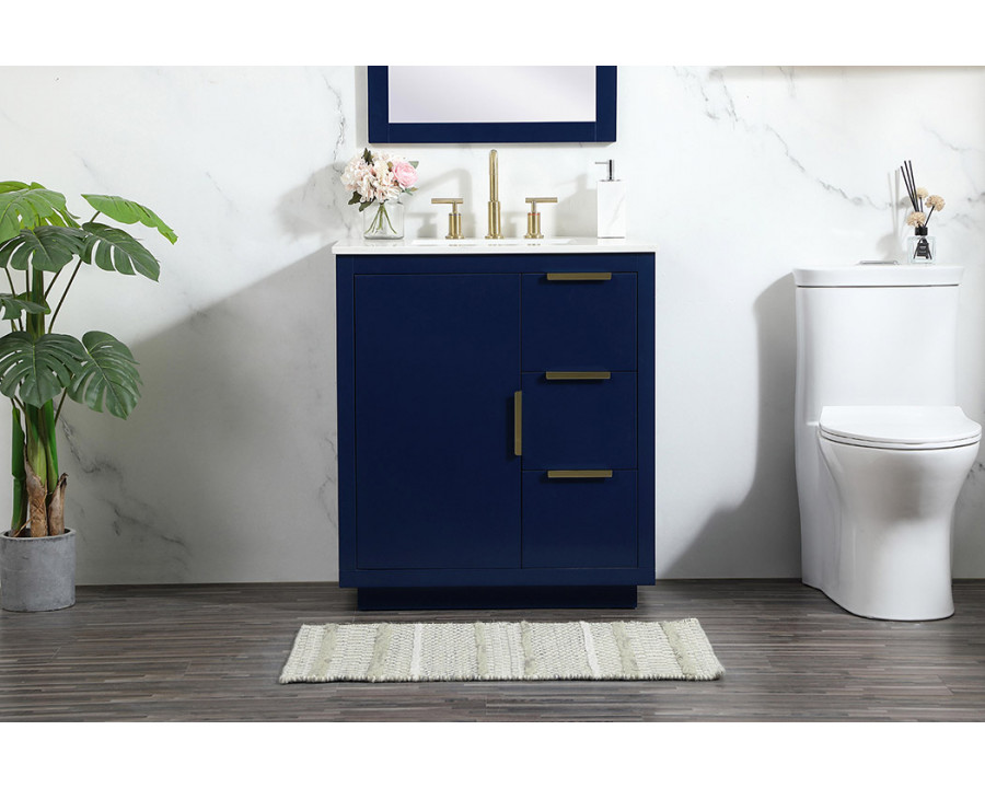 Elegant Bathroom Vanity - Blue (VF19430BL)