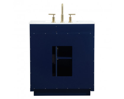 Elegant Bathroom Vanity - Blue (VF19430BL)