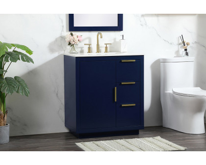 Elegant Bathroom Vanity - Blue (VF19430BL)