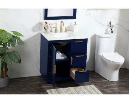 Elegant Bathroom Vanity - Blue (VF19430BL)