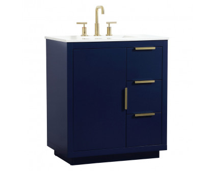 Elegant Bathroom Vanity - Blue (VF19430BL)