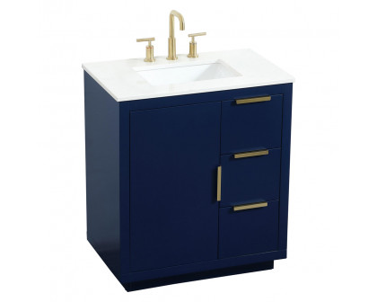 Elegant Bathroom Vanity - Blue (VF19430BL)