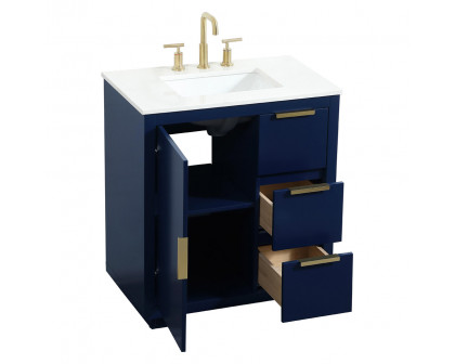 Elegant Bathroom Vanity - Blue (VF19430BL)