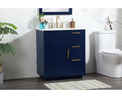 Elegant Bathroom Vanity - Blue (VF19430BL-BS)