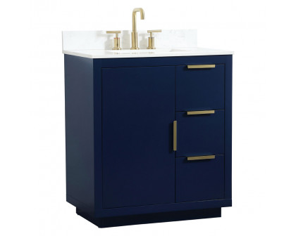 Elegant Bathroom Vanity - Blue (VF19430BL-BS)