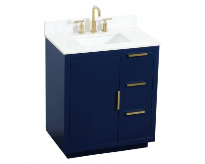 Elegant Bathroom Vanity - Blue (VF19430BL-BS)