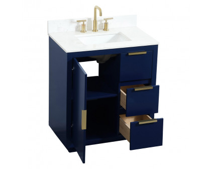 Elegant Bathroom Vanity - Blue (VF19430BL-BS)