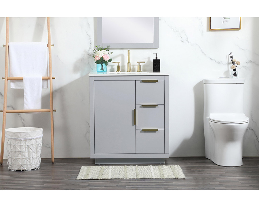 Elegant Bathroom Vanity - Gray (VF19430GR)