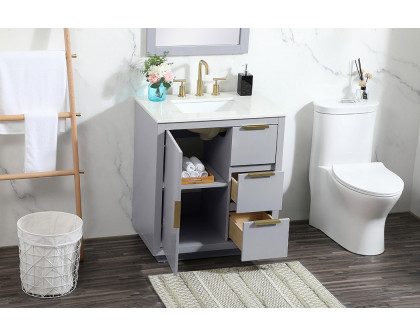 Elegant Bathroom Vanity - Gray (VF19430GR)