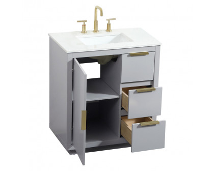 Elegant Bathroom Vanity - Gray (VF19430GR)