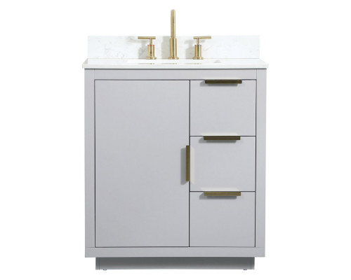 Elegant Bathroom Vanity - Gray (VF19430GR-BS)