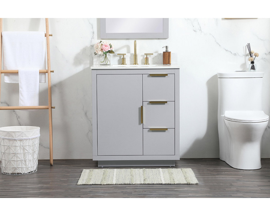 Elegant Bathroom Vanity - Gray (VF19430GR-BS)