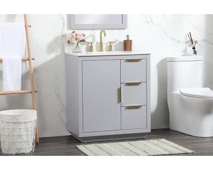 Elegant Bathroom Vanity - Gray (VF19430GR-BS)