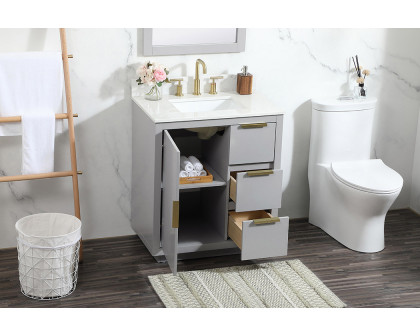 Elegant Bathroom Vanity - Gray (VF19430GR-BS)