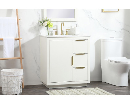 Elegant Bathroom Vanity - White (VF19430WH)