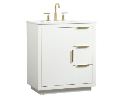 Elegant Bathroom Vanity - White (VF19430WH)