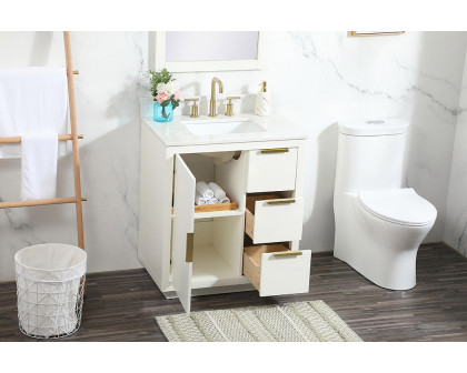 Elegant Bathroom Vanity - White (VF19430WH-BS)