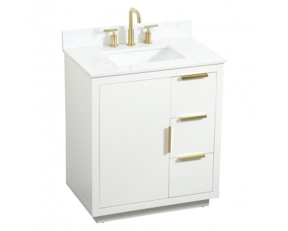 Elegant Bathroom Vanity - White (VF19430WH-BS)