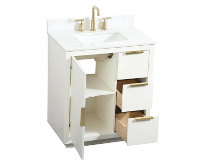 Elegant Bathroom Vanity - White (VF19430WH-BS)