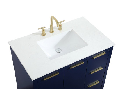 Elegant Bathroom Vanity - Blue (VF19436BL)