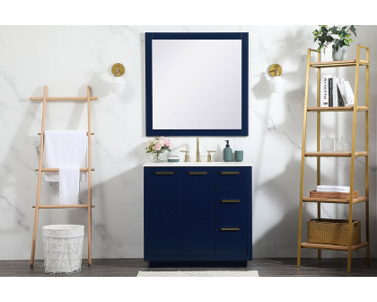 Elegant Bathroom Vanity - Blue (VF19436BL)