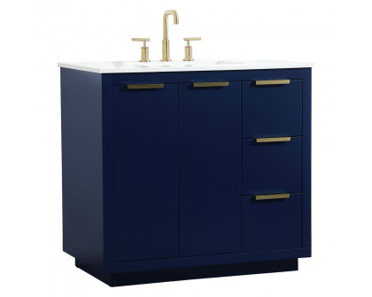 Elegant Bathroom Vanity - Blue (VF19436BL)