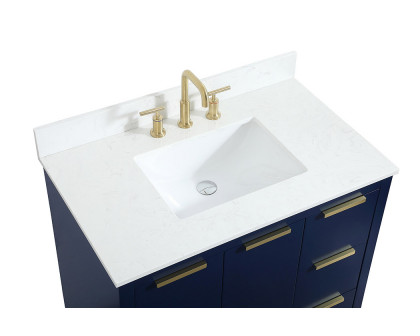 Elegant Bathroom Vanity - Blue (VF19436BL-BS)