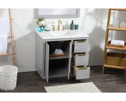 Elegant Bathroom Vanity - Gray (VF19436GR)