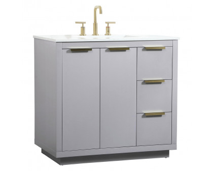 Elegant Bathroom Vanity - Gray (VF19436GR)