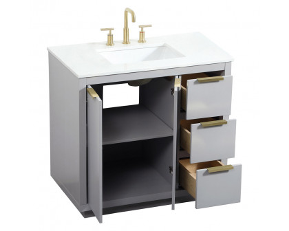 Elegant Bathroom Vanity - Gray (VF19436GR)